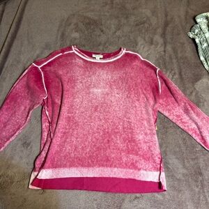 Pink Sheer Long Sleeve Top